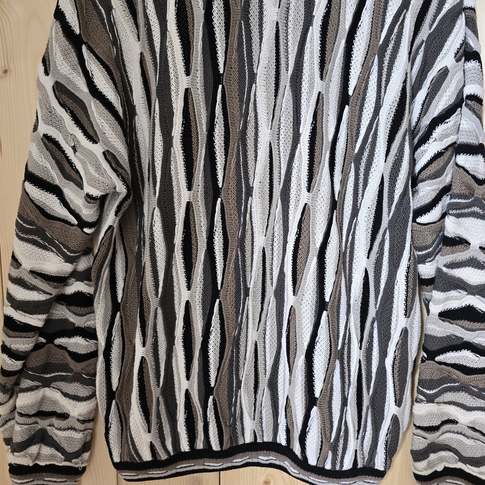 Vintage Tundra Canada Coogi 3D Knit Sweater Mens Medium - Picture 11 of 13